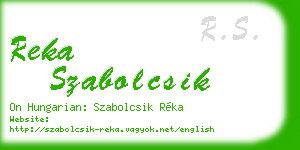 reka szabolcsik business card